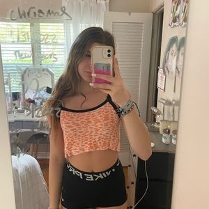 Cheetah print crop top